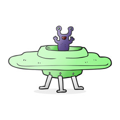 cartoon flying saucer