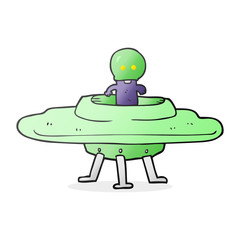 cartoon flying saucer