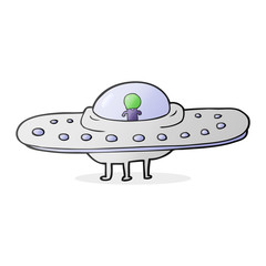 cartoon flying saucer