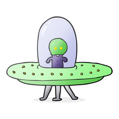 cartoon flying saucer