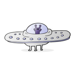cartoon flying saucer