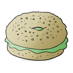 cartoon bagel