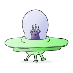 cartoon flying saucer