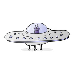 cartoon flying saucer