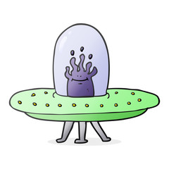 cartoon flying saucer