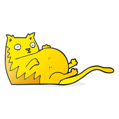 cartoon fat cat