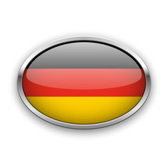 German flag in silver frame