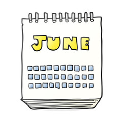 cartoon calendar showing month of