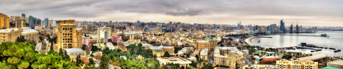 Fototapeta na wymiar Panorama of Baku city