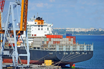 Cargo crane and container ship