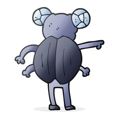 cartoon pointing insect