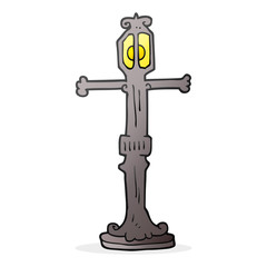 cartoon street lamp
