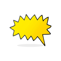 cartoon simple shout bubble doodle