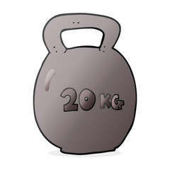 cartoon 20kg kettle bell