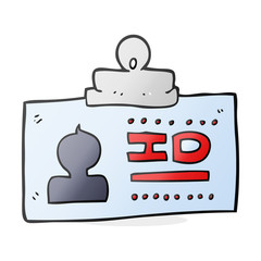 cartoon ID badge