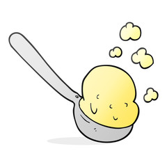 cartoon scoop of ice cream