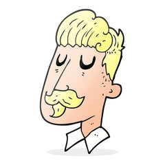 cartoon man with mustache