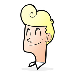 cartoon smiling man
