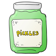 cartoon pickle jar
