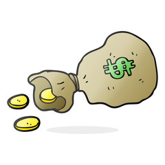 cartoon bag of money