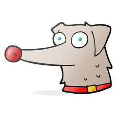 cartoon dog with collar