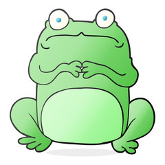cartoon nervous frog