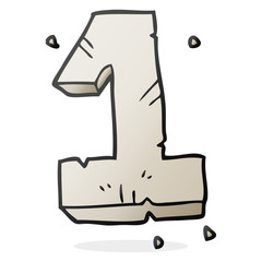 cartoon stone number one