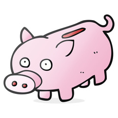 cartoon piggy bank