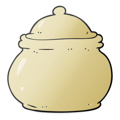 cartoon old style ceramic pot