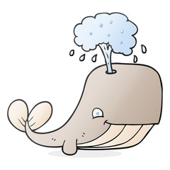 cartoon whale spouting water