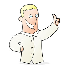 cartoon man giving approval