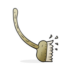 cartoon sweeping brush