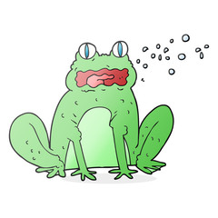 cartoon burping frog