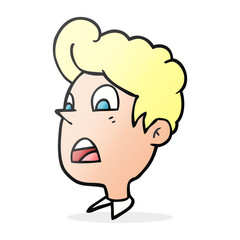 cartoon shocked man