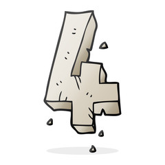 cartoon stone number four