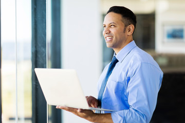 businessman with laptop computer