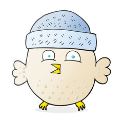 cartoon owl wearing hat