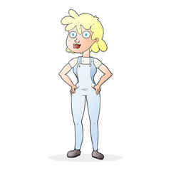cartoon farmer girl