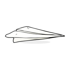 cartoon paper airplane