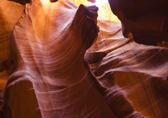 abstract view of the sandstone in antelope canyon, arizona