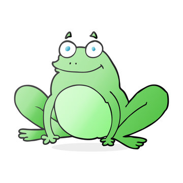 cartoon happy frog