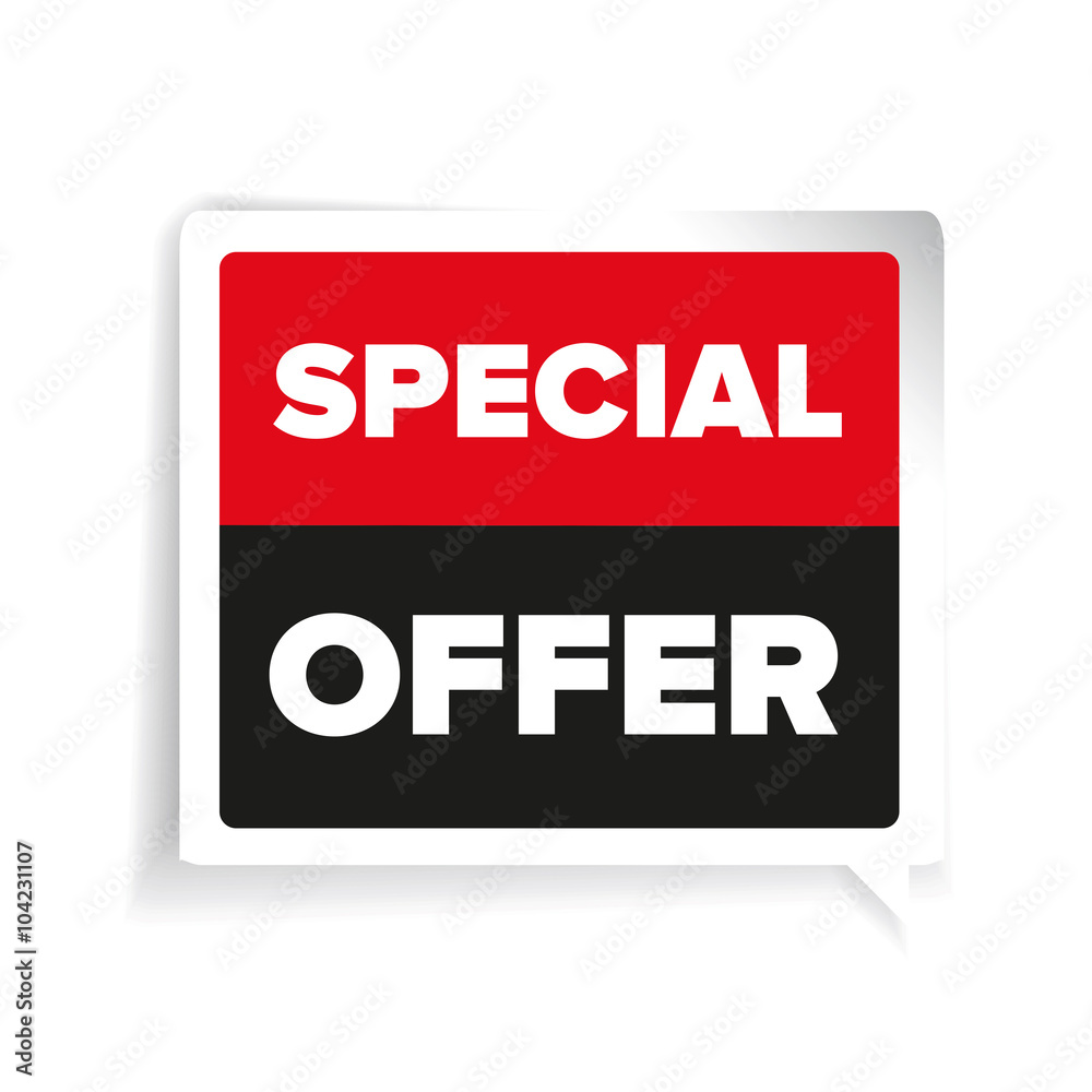 Wall mural special offer vetor label