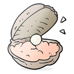 cartoon oyster with pearl