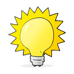 cartoon light bulb