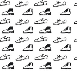 Seamless pattern with boots.