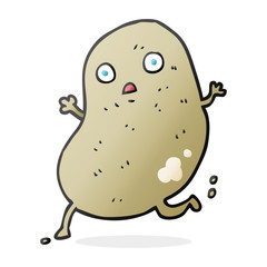 cartoon potato running