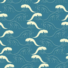 seamless pattern with waves.