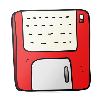 cartoon old computer disk
