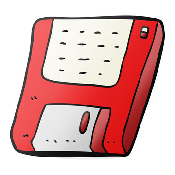 cartoon old computer disk
