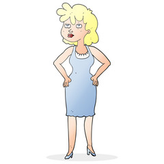 cartoon annoyed woman